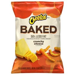 Cheetos Snacks Cheese Flavored Crunchy Baked Less Fat - 7.62 Oz