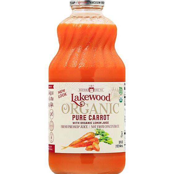 slide 1 of 1, Lakewood Organic Fresh Pressed Juice Pure Carrot With Organic Lemon Juice - 32 Fl. Oz., 32 fl oz