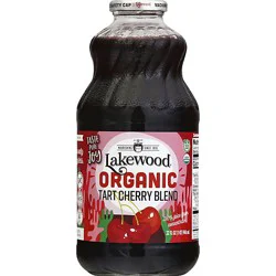 Lakewood Organic Juice Pure Fruit Gmo Free No Sugar Tart Cherry - 32 Fl. Oz.