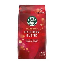 Starbucks Holiday Blend 100% Arabica Limited Edition Medium Roast Ground Coffee Bag - 10 Oz