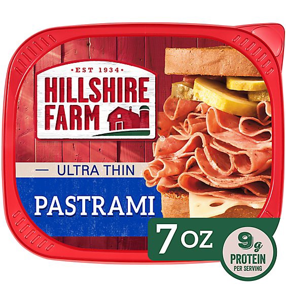 slide 1 of 8, Hillshire Farm Ultra Thin Sliced Lunchmeat Pastrami - 7 Oz, 7 oz