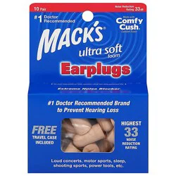 Macks Ultra Ear Plugs - 10 Pair
