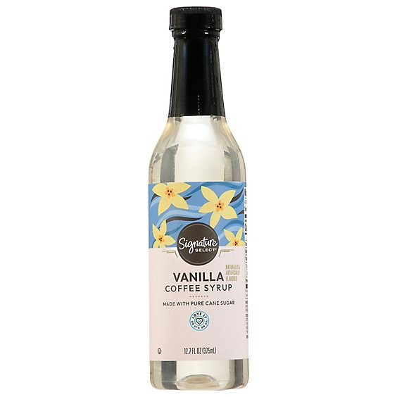 slide 1 of 1, Signature Select Flavored Syrup Vanilla - 12.7 Oz, 12.7 oz