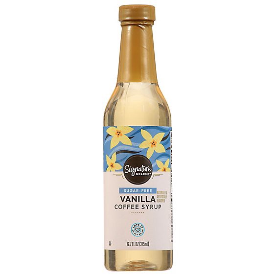 slide 1 of 1, Signature Select Flavored Syrup Vanilla Sugar Free - 12.7 Oz, 12.7 fl oz