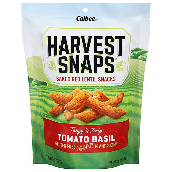 slide 1 of 11, Harvest Snaps Tomato Basil Red Lentil Snack Crisps - 3 Oz., 3 oz