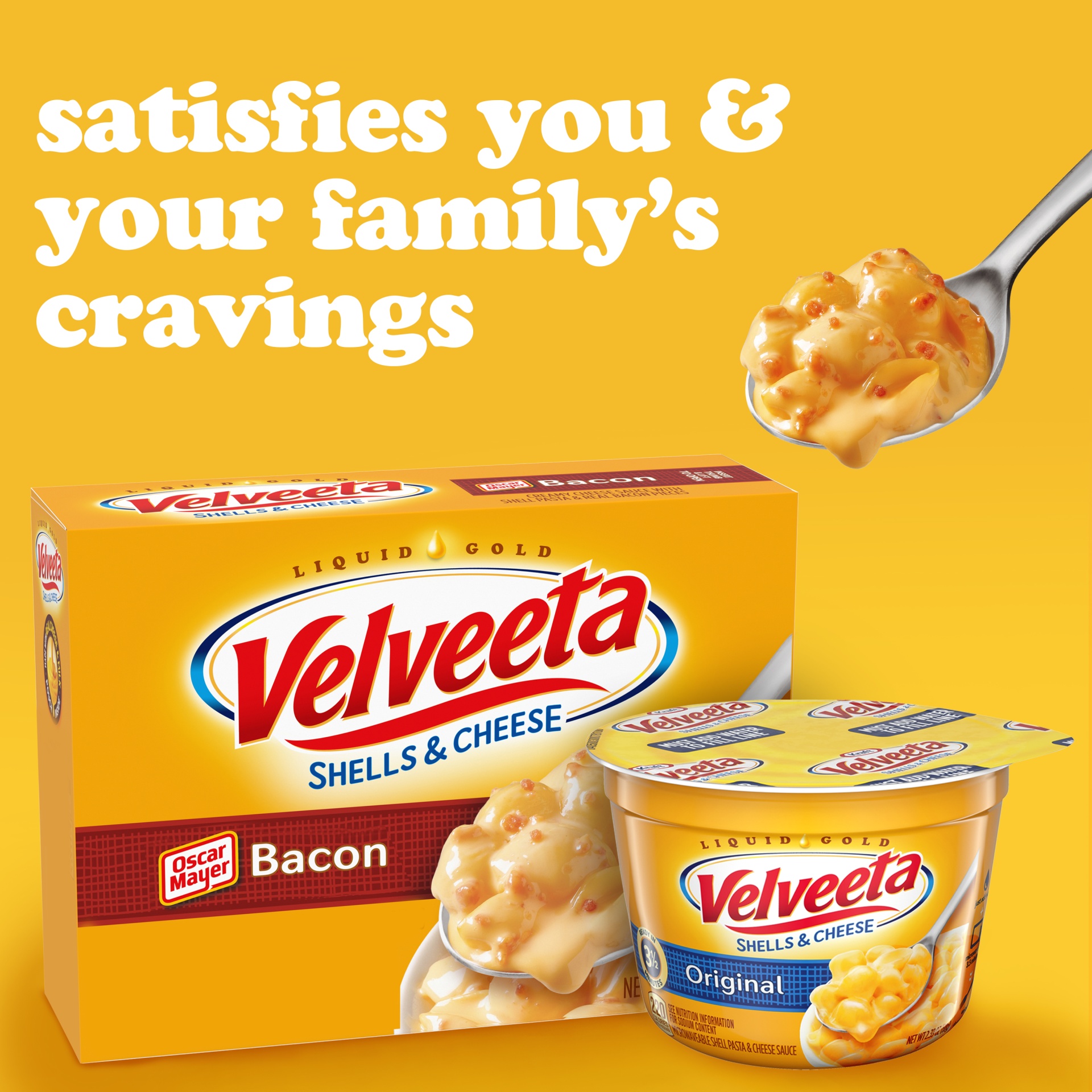 slide 2 of 12, Velveeta Shells & Cheese with Bacon, Shell Pasta & Cheese Sauce, 10.3 oz Box,