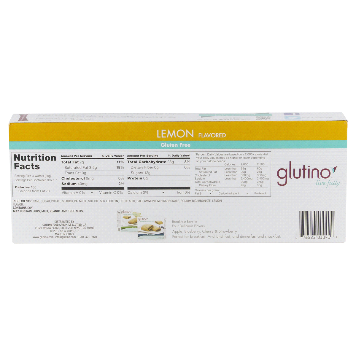 slide 4 of 5, Glutino Gluten Free Lemon Flavored Wafers, 