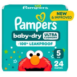 Pampers Baby Size 5 Dry Diapers - 24 Count