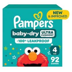 Pampers Baby Dry Size 4 Diapers - 92 Count