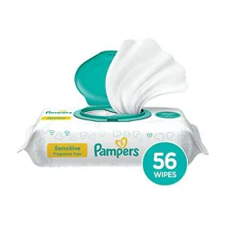 Pampers Baby Wipes Sensitive Perfume Free 1x Pop Top - 56 Count