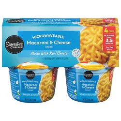 Signature Select Macaroni & Cheese Dinner Microwaveable Cup - 4-2.05 Oz
