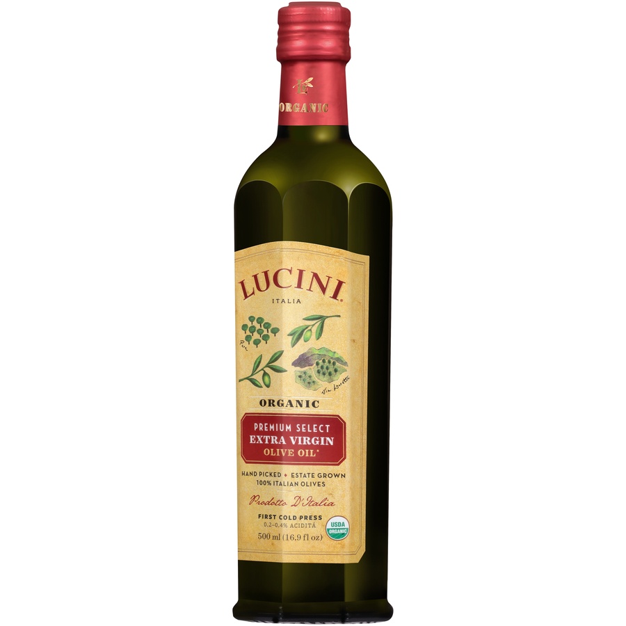 slide 4 of 8, Lucini Premium Select 100% Italian Organic Extra Virgin Olive Oil 16.9 fl oz, 