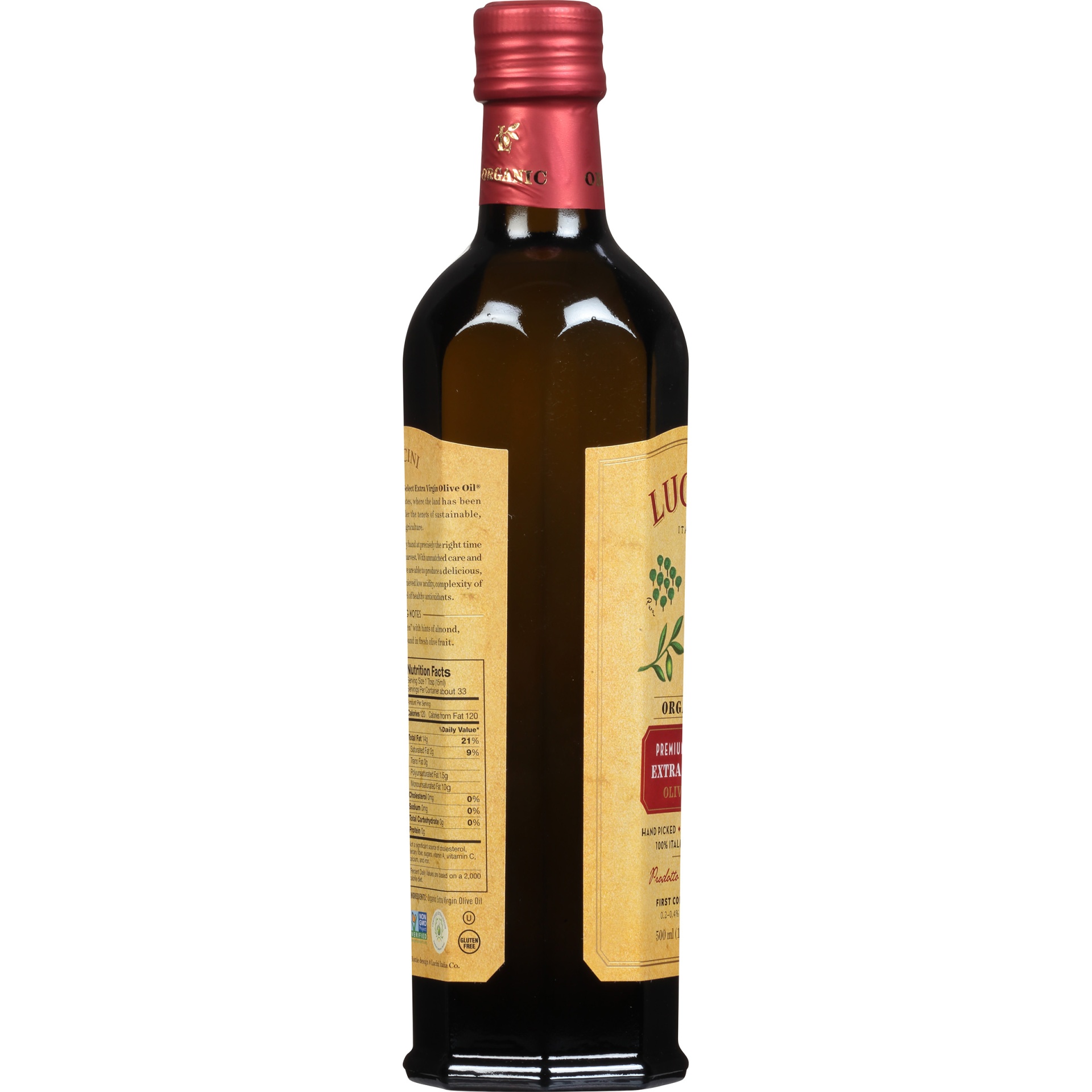 slide 5 of 8, Lucini Premium Select 100% Italian Organic Extra Virgin Olive Oil 16.9 fl oz, 