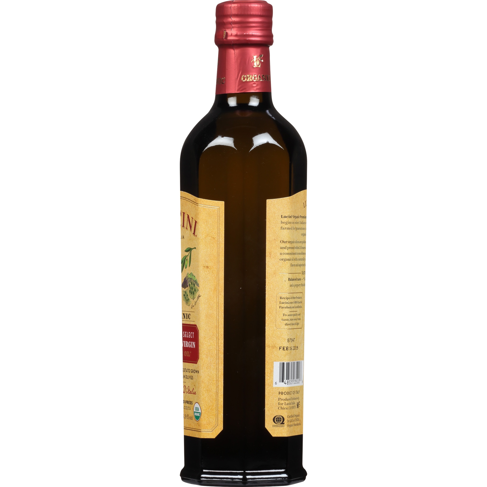 slide 6 of 8, Lucini Premium Select 100% Italian Organic Extra Virgin Olive Oil 16.9 fl oz, 