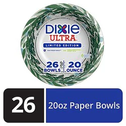 Dixie Ultra Paper Bowls Printed 26 Count - 20 Oz