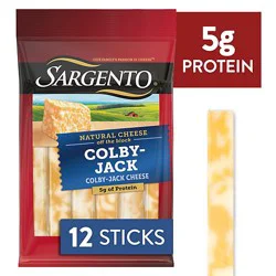 Sargento Colby-Jack Natural Cheese Snack Sticks 12 Count - 9 Oz