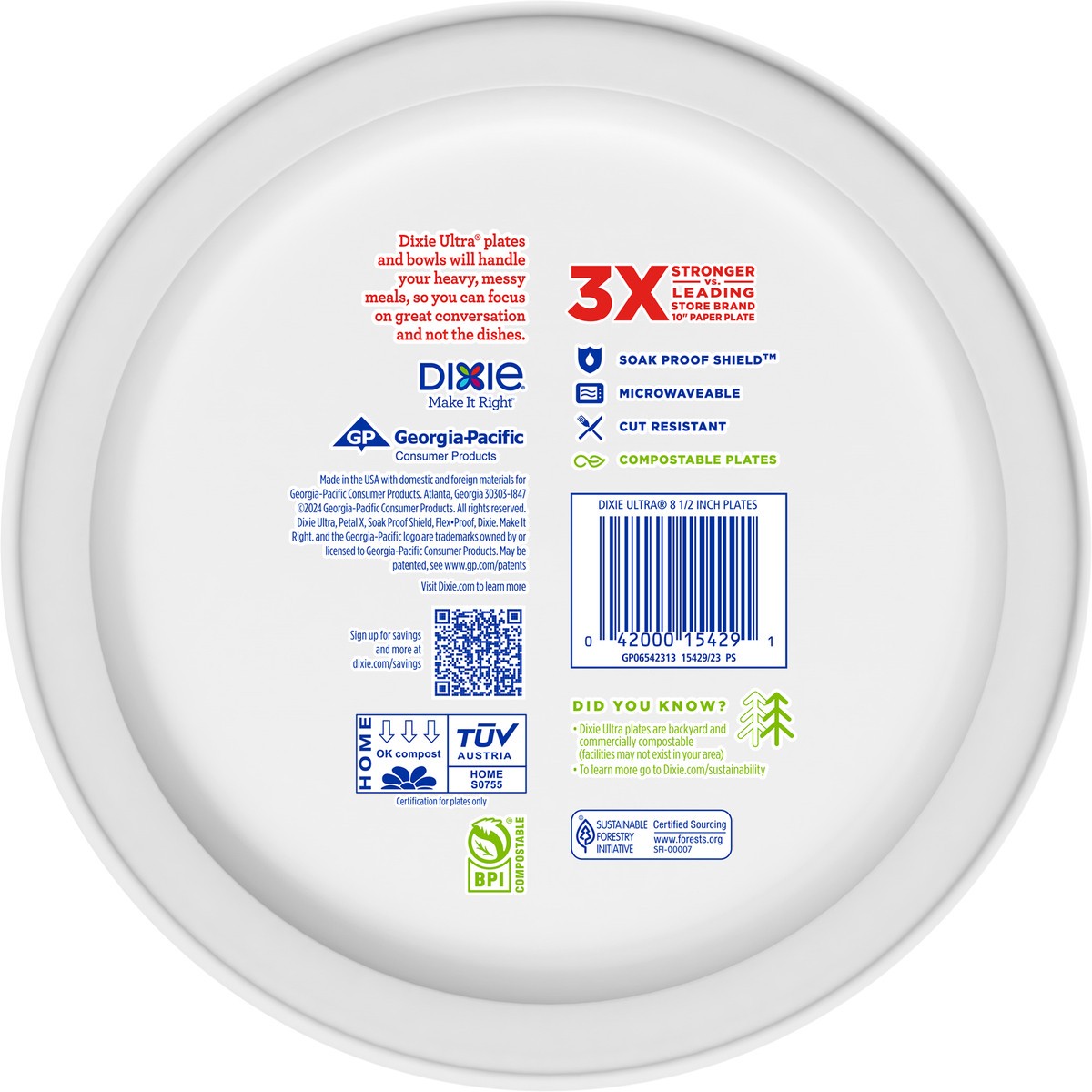 slide 2 of 7, Dixie Ultra Paper Plates Printed 8 1/2 Inch - 64 Count, 64 ct