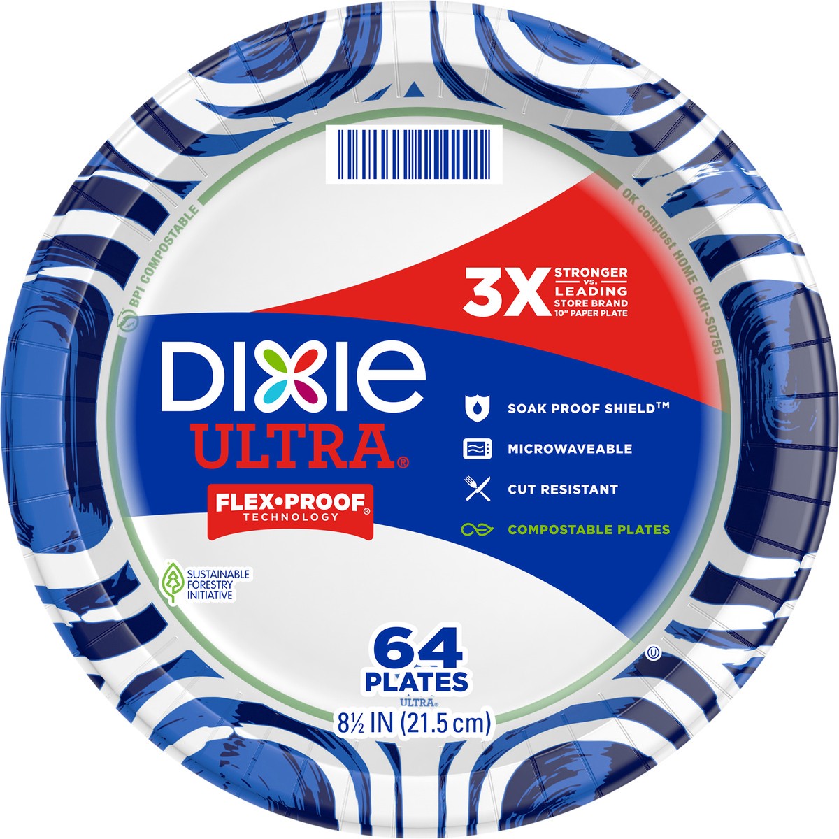 slide 3 of 7, Dixie Ultra Paper Plates Printed 8 1/2 Inch - 64 Count, 64 ct