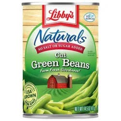 Libbys Naturals Beans Green Cut - 14.5 Oz