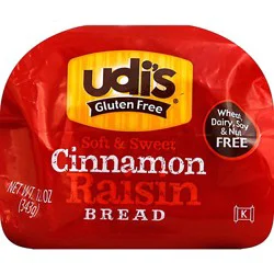 Udis Gluten Free Bread Cinnamon Raisin - 12.1 Oz