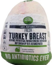 Open Nature Turkey Breast Bone In Fresh- 2 Lb