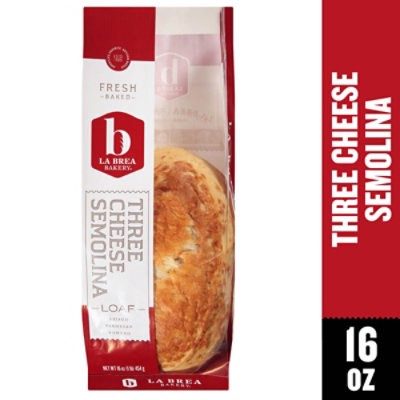 slide 1 of 1, La Brea Bakery Three Cheese Semolina Loaf Bread - 16 Oz., 16 oz