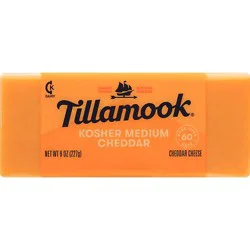 Tillamook Medium Cheddar Kosher - 8 Oz