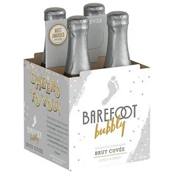 Barefoot Bubbly Brut Champagne Sparkling Wine -4-187 Ml
