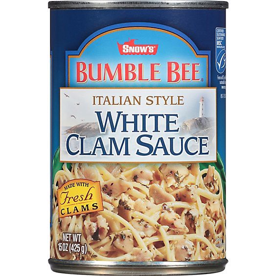 slide 1 of 1, Snows Bumble Bee Clam Sauce White Italian Style Can - 15 Oz, 15 oz