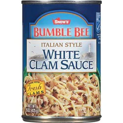 Snows Bumble Bee Clam Sauce White Italian Style Can - 15 Oz