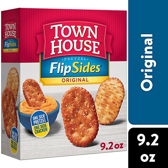 slide 1 of 1, Town House Flipsides Oven Baked Crackers Original Lunch Snacks - 9.2 Oz, 9.2 oz