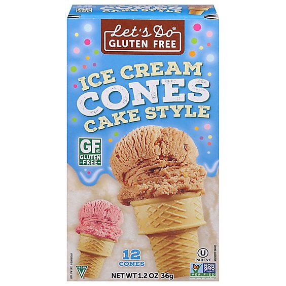 slide 1 of 1, Lets Do Ice Cream Cones Gluten Free 12 Count - 1.2 Oz, 1.2 oz