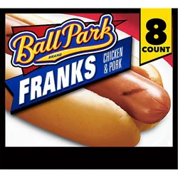 Ball Park Classic Hot Dogs Original Length 8 Count