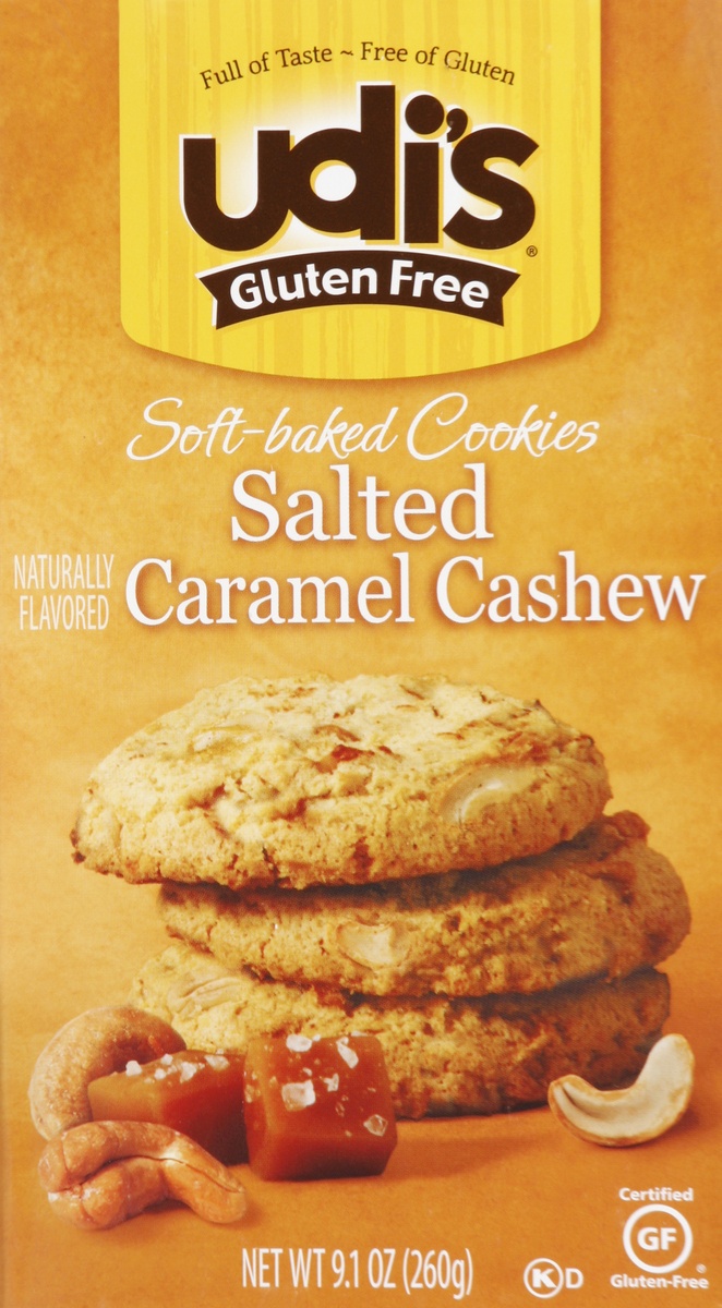 slide 4 of 5, Udi's Gluten Free Soft-baked Salted Caramel Cashew Cookies, 9.1 oz