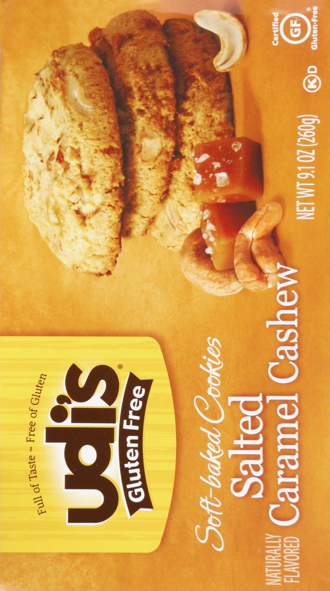 slide 5 of 5, Udi's Gluten Free Soft-baked Salted Caramel Cashew Cookies, 9.1 oz