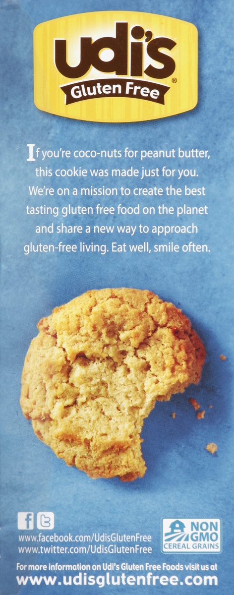 slide 3 of 5, Udi's Gluten Free Soft Baked Peanut Butter Coconut Cookies, 9.1 oz