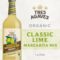 Tres Agaves Organic Lime Margarita Mix Bottle - 1 Liter
