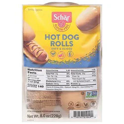 Schar Rolls Hot Dog Gluten Free 4 Count - 8 Oz