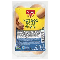Schar Rolls Hot Dog Gluten Free 4 Count - 8 Oz