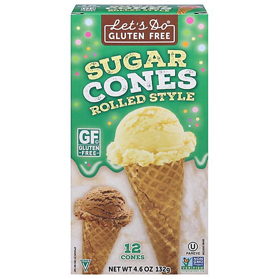 slide 1 of 1, Lets Do Sugar Cones Gluten Free 12 Count - 4.6 Oz, 4.6 oz