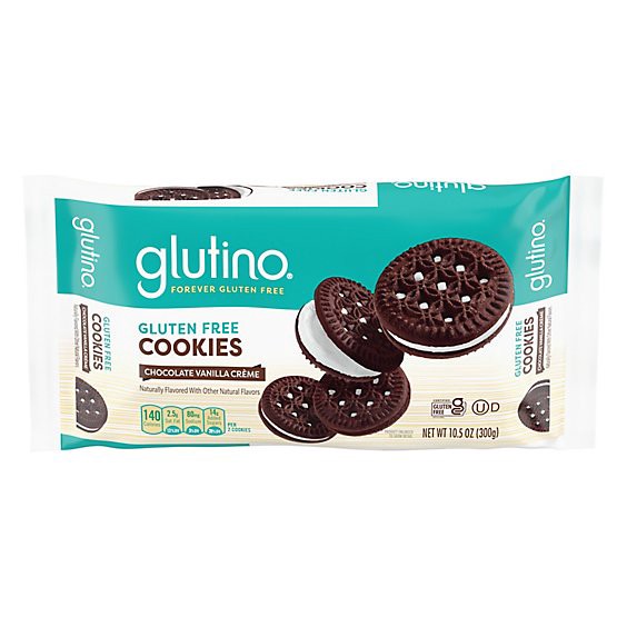 slide 1 of 1, Glutino Vanilla Creme Chocolate Cookies - 10.5 Oz, 10.5 oz