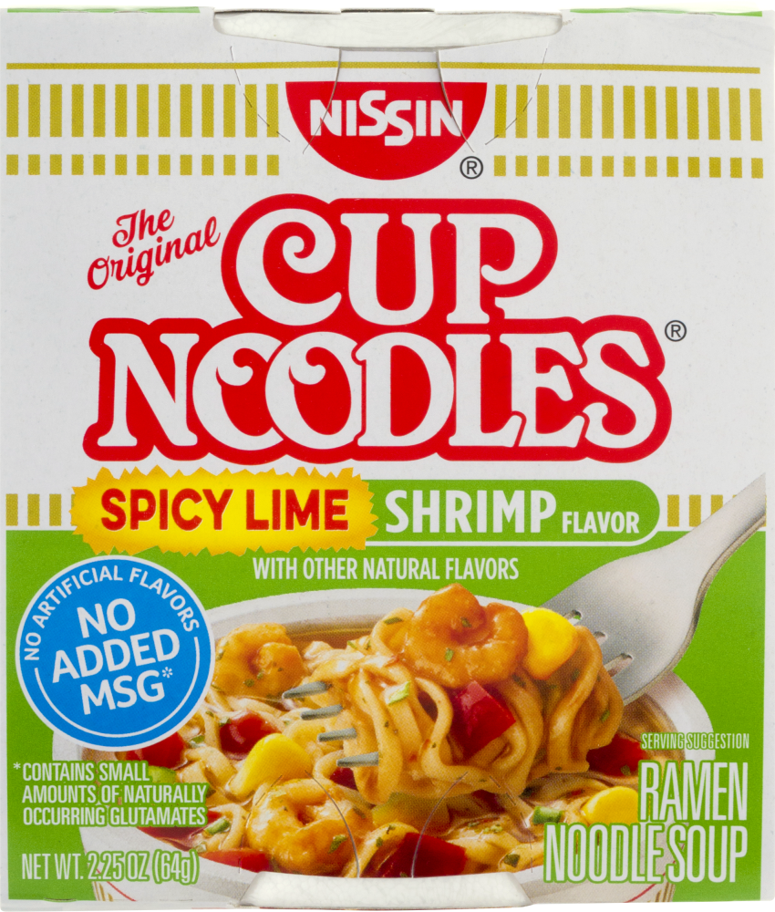 slide 1 of 1, Nissin Shrimp Cup Noodles, 2.25 oz