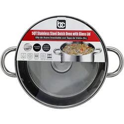 Bene Casa Stainless Steel 5 Quart Dutch Oven With Glass Lid - Each