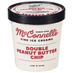 Mcconnells Ice Cream Double Peanut Butter Chip - 1 Pint
