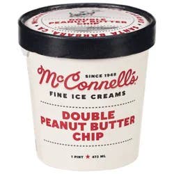 Mcconnells Ice Cream Double Peanut Butter Chip - 1 Pint