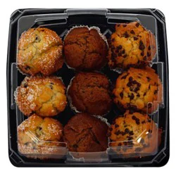 Bakery Muffins Bluebry Chocolate Bran Assorted 9 Count - Each