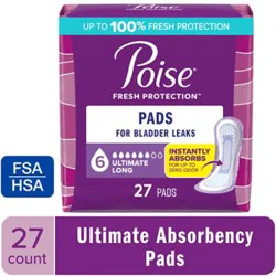 Poise Incontinence Pads 6 Drop Absorbency Incontinence Pads - 27 Count