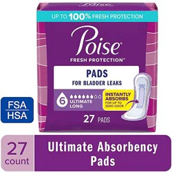 Poise Incontinence Pads 6 Drop Absorbency Incontinence Pads - 27 Count
