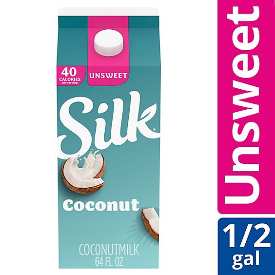 slide 1 of 1, Silk Unsweetened Coconut Milk - 64 Fl. Oz., 64 fl oz