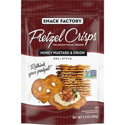 Snack Factory Honey Mustard And Onion Pretzel Crisps - 7.2 Oz